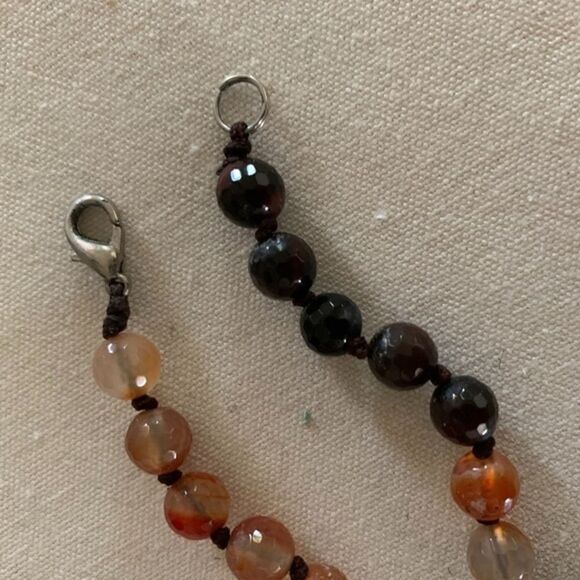 NWOT GENUINE CARNELIAN KNOTTED BEADS NECKLACE - Picture 5 of 6